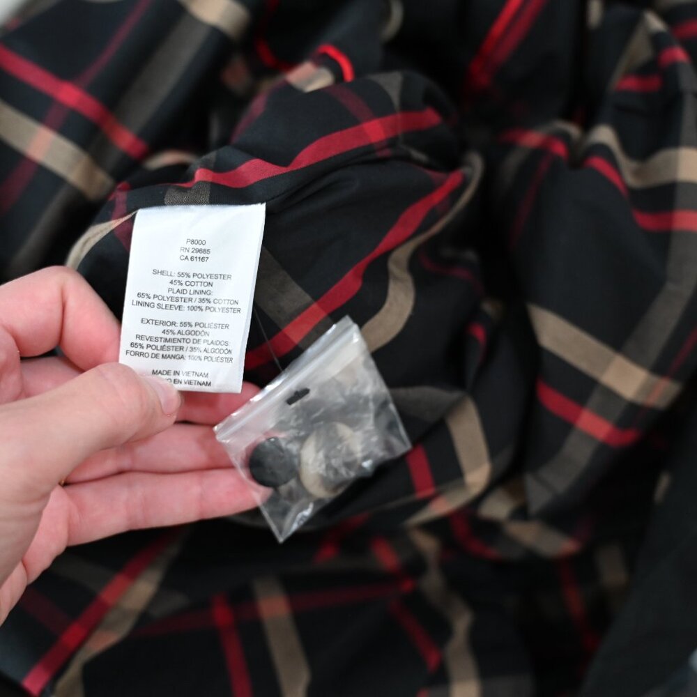 Pendleton Size Xs Black Classic Belted Trench Coa… - image 8